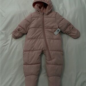 Old Navy Light Pink Baby Snowsuit